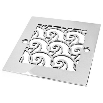 Square Shower Drain, Oceanus Waves, Oatey Replacement Cover, Brushed Stainless S