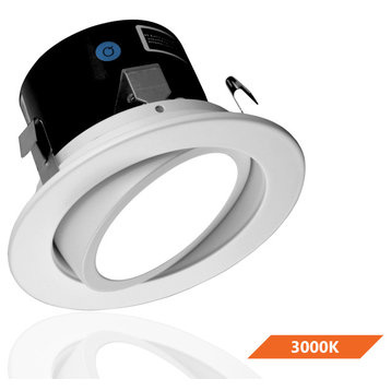 NICOR 4 inch LED Gimbal Adjustable Downlight Kit, Dimmable, 3000k