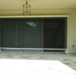 Compacting Sliding Doors Motorized Power Screens - Screen Doors