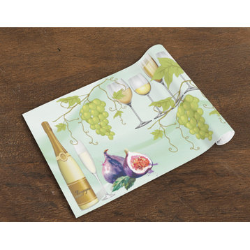 GP1900311 Champagne and Grapes Premium Peel and Stick Wallpaper Border 10" in