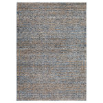 Addison Rugs - Elma AEL32 Blue 3' x 5' Rug - Experience the refined beauty of the Elma collection, your ultimate choice for classic, traditional elegance. Expertly space-dyed to achieve intriguing depth and character, each rug seamlessly blends warm and cool hues to complement any décor. With a sturdy cotton foundation featuring short fringe, and a luxuriously soft 100% polyester pile, you'll enjoy unmatched durability without compromising on comfort. Feel the allure of the Elma collection and let its timeless appeal bring an extra touch of sophistication to your home.
