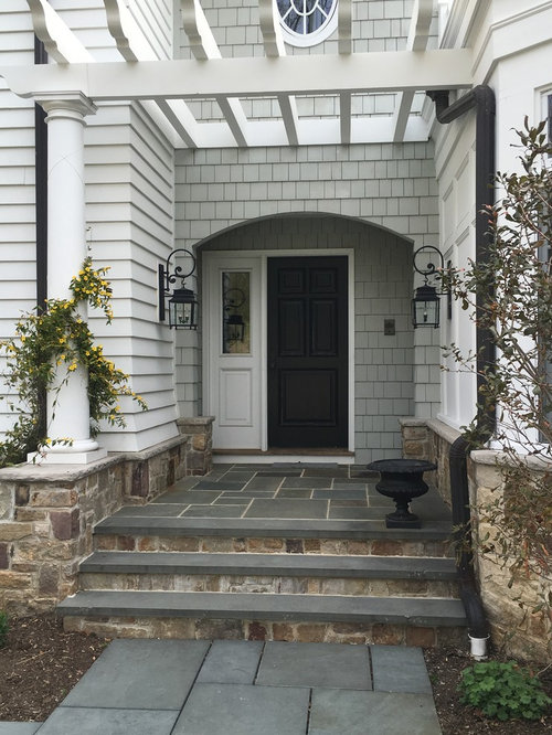 75 Traditional Veranda with Concrete Paving Design Ideas & Remodeling