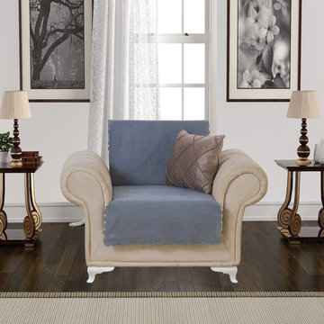 Chiara Rose Anti-slip Armless Sofa Cover Furniture Protector Chair Size Diamond