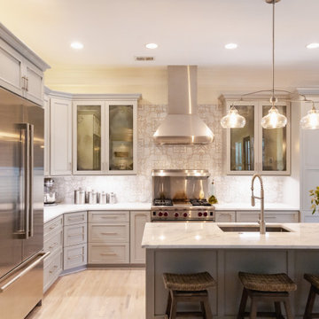 Gleaming hood and glass doors