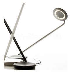 Pixo Contemporary Swivel Table Lamp in Silver - Table Lamps