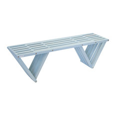 Moder Design Wood Bench, Made in America by GloDea 54", Nautical