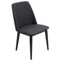 LumiSource Tintori Dining Chairs in Charcoal, Set of 2