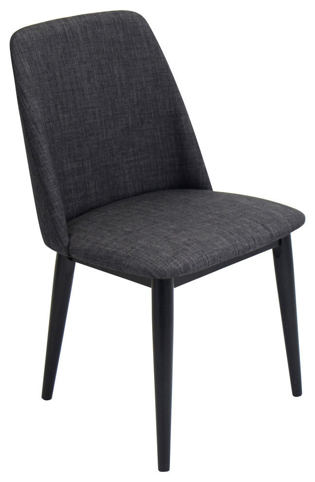 LumiSource Tintori Dining Chairs in Charcoal, Set of 2