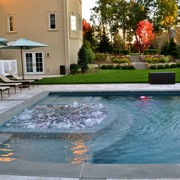 Livingston NJ Inground Pool and Spa Design