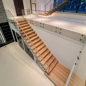 Project #126 | Contemporary Staircases with Integrated LEDs & Glass Railing