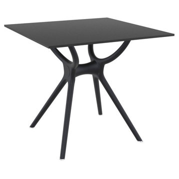 Compamia Siesta Air 31" Square Dining Table in Black