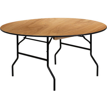 60RND Wood Fold Table