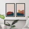 Moonrise in Catalina Diptych, 2-Piece Set, 8x12 Panels