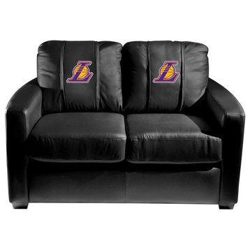 Los Angeles Lakers Secondary Stationary Loveseat Commercial Grade Fabric