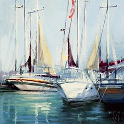 At The Marina by A. Pell - Artwork