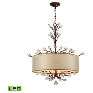 Traditional Glam Luxe Four Light Chandelier-Spanish Bronze Finish - Chandelier