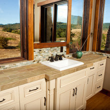 slate countertops light brown/green