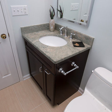 Peaceful, light filled master bath