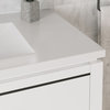 Celios Bathroom Vanity, White With Black Trim, 36", Single Sink, Freestanding
