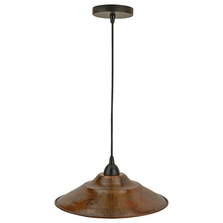 Hand Hammered Copper 13" Large Pendant Light