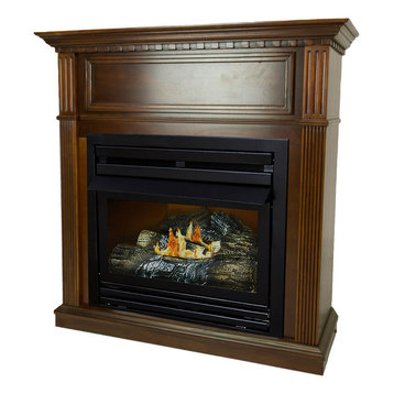 42" Liquid Propane Intermediate Cherry Vent Free Fireplace System