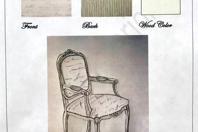 French Provincial Chair sketch