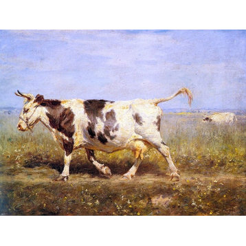 Michael Therkildsen A Cow on a Path, 21"x28" Wall Decal