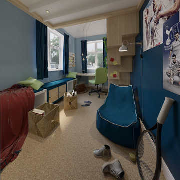 Mezzanine Teenager Boy's Bedroom