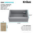Bellucci Workstation 33" Farmhouse Apron Granite Composite Kitchen Sink MGR
