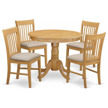 5-Piece Dinette Table Set, Small Kitchen Table and 4 Dining Chairs