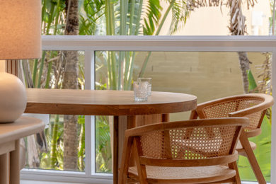 Inspiration for a beach style family room.