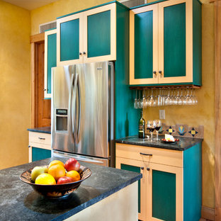 75 Beautiful Kitchen With Recycled Glass Countertops And Terra