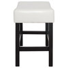 GDF Studio Duff Backless Leather Counter Stools, Set of 2, Ivory