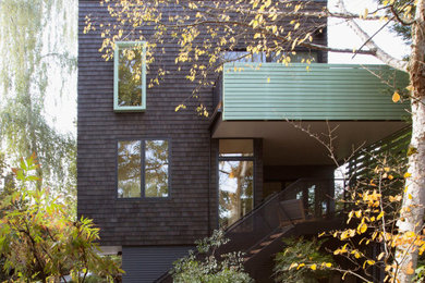Inspiration for a contemporary exterior home remodel in Seattle