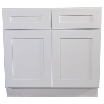 Design House 613216 Brookings 34.5" x 42" Double Door Base - White