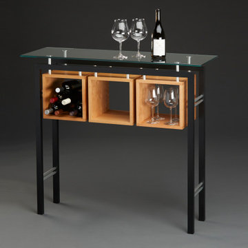 Suspended Cubes as wine bar