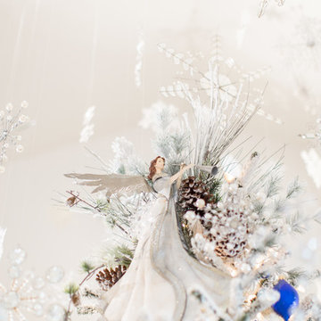 Designers, White and Blue Christmas Tree