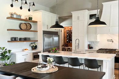 Example of a country kitchen design in Dallas