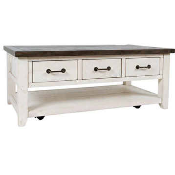 Madison County Harris Cocktail Table, Vintage White