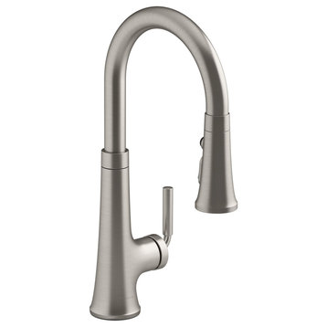 Kohler K-23764 Tone 1.5 GPM 1 Hole Pull Down Kitchen Faucet - Vibrant Stainless
