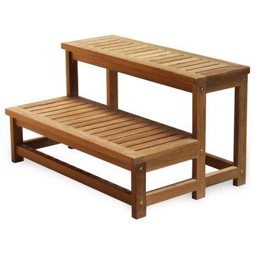 Teak Hot tub step 36" (90 cm)