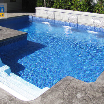Triple chute | Piscine creusée