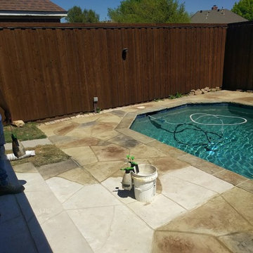 STAMPED CONCRETE OVERLAY : FLAGSTONE PATTERN