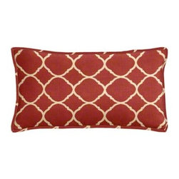 Cushion Source - Sunbrella Accord II Crimson Outdoor Lumbar Pillow Set - Outdoor Cushions And Pillows
