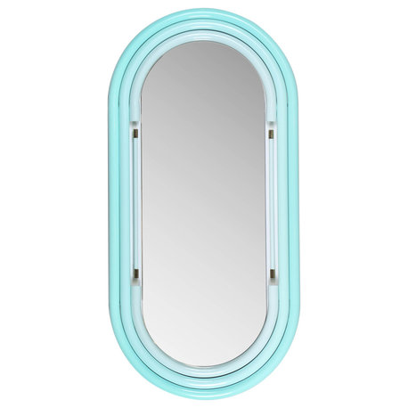 Neon Large Wall Mirror, Blue