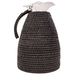 Artifacts Trading Company - Artifacts Rattan 1.5 Liter Stainless Steel Thermos, Tudor Black - This 1.5-liter stainless steel thermos/carafe will turn your next gathering into an event! A must add to your entertainment arsenal, our rattan carafe will help you keep your drinks hot or cold for hours. Perfect for serving coffee, hot water for tea, cold water, or any other drink.
