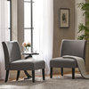 GDF Studio Kendal Fabric Grand Accent Chair, Gray / Set of 2