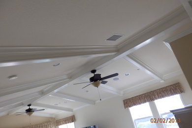 False beams added to master bedroom ceiling
