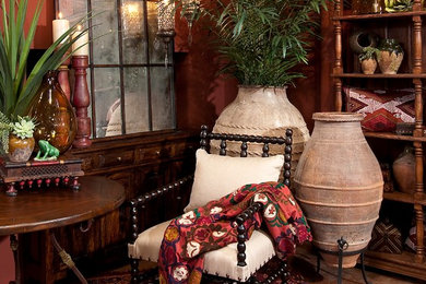 Inspiration for a rustic living room remodel in Phoenix