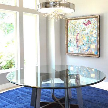 Alpha Base with Round Glass Top